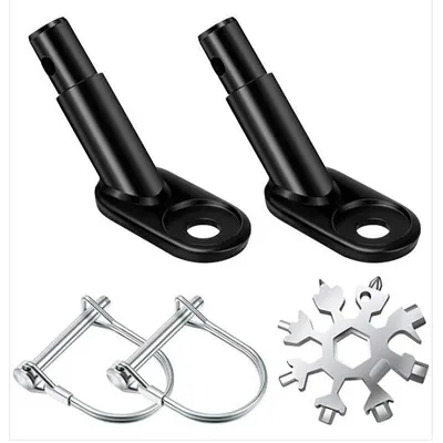 Produktbild von Fahrradanhängerkupplung Fahrradkupplung - 2 Stück - Universal - Mit Sicherungsstift