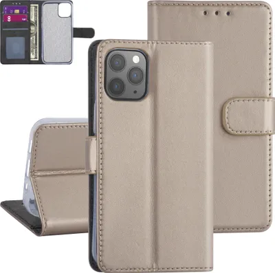 Produktbild von Apple iPhone 12-12 Pro Gold Book type case - TPU