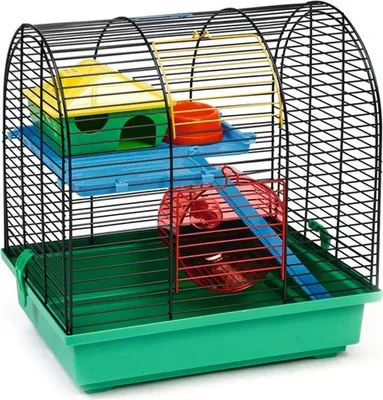 Produktbild von Beeztees Hamsterkäfig Grim2 schwarz/grün 37 x 25 x 39 cm