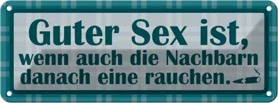 Produktbild von vianmo Blechschild 10x27 cm Guter Sex ist Dekoration Spruch Zitat