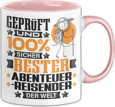 Produktbild von Abenteurreisender Geschenk Lustiger Spruch für Abenteurreisender Geschenkidee Bester Abenteurreisender Der Welt (Rosa)