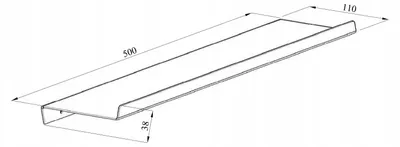Produktbild von Andex Duschablage Weiß Edelstahl 50 cm Wandmontage
