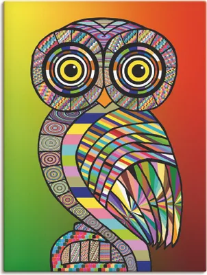 Produktbild von ARTland Leinwandbild Eule Größe: 90x120 cm