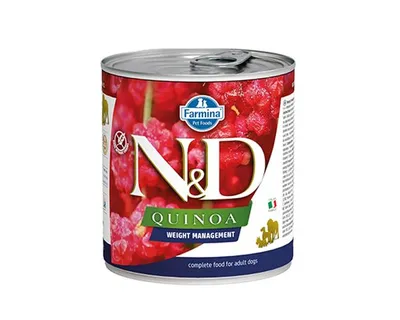 Image de N&D DOG QUINOA Ad. Weight Mngmnt Agneau & Brocolli 285g