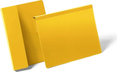 Produktbild von DURABLE Kennzeichnungstaschen mit Falz A5 quer 50 St., gelb