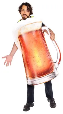 Produktbild von Volwassen kostuum pint bier tabard - Bier pul - maat One size