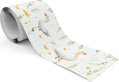Produktbild von Muralo Selbstklebende Bordüre Tapetenbordüre für Kinder GÄNSE Blumen Blätter Aquarell