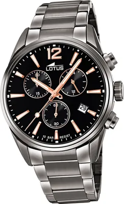 Image de LOTUS Montre en acier inoxydable pour homme 18682/2 Montre noire Sport Khrono D2UL18682/2