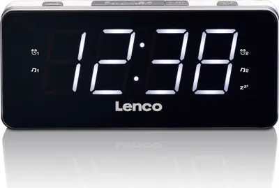 Obrázok produktu pre Lenco CR-18, Hodiny, Digitálny, FM, LED, 4,57 cm (1.8"), Čierna, Strieborná