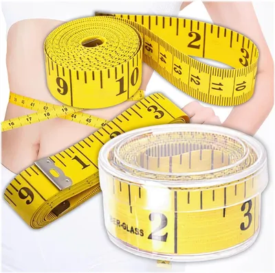 Produktbild von Körpermaßband 150 cm, Flexibles Schneidermaßband für Näharbeiten, Maßband zur Umfangsmessung, Textil-Messband in cm, Maßband für Handarbeit und Fitness