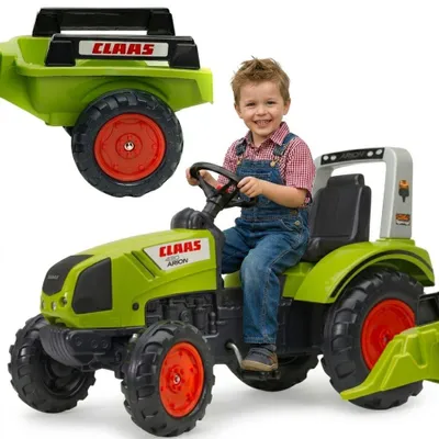 Productafbeelding van Falk Claas Traptractor met aanhanger Grote tractorspeelgoed 3+