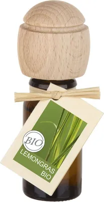Produktbild von Piccolino Duftöl – Handgefertigt mit Buchenholzverschluss | Ätherische Öle Lemongras  10 ml