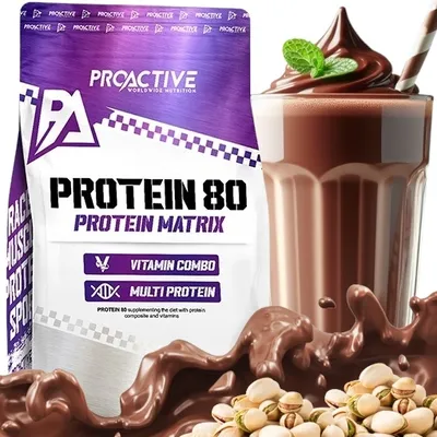 Produktbild von ProActive Molkenproteinkonzentrat WPC 80 protein 700g Eiweißpulver Proteinpulver geschmack: Schokolade Pistazien Vitaminzusatz