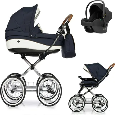 Produktbild von Emma Classic 4 in 1 inkl. Sportsitz, Autositz und Zubehör in Farbe Navy-Creme (E-6) - erhältlich in 6 weiteren Farben