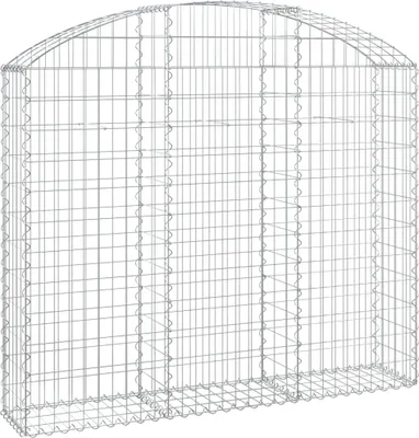 Obrázek produktu pro vidaXL Gabion s vysokým obloukem 150x30x120/140 cm Pozinkované železo