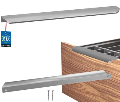 Produktbild von KOTARBAU® Möbelgriff Schrankgriffe 340 mm Silber Matt ZnAl Hinterschraubgriffe Kantengriff Schubladengriffe Küche Modern