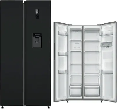 Produktbild von Side by Side Kühlschrank PKM SBS480NFWDBJ BxHxT 83 x 178,5 x 61 cm Kühlteil 276 l Gefrierteil 168 l schwarz