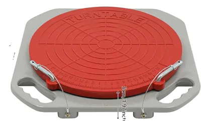 Obrázek produktu pro Otočná nastavovací deska, 360° rotace, vysoká nosnost, červená