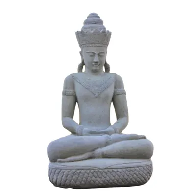Produktbild von Schöner Khmer Buddha aus Steinguss Frostfest Witterungsbeständig KA-BR-BK-127