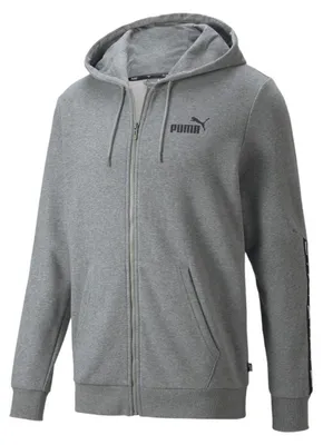 Produktbild von Puma - "Essential" Kapuzenpullover Durchgehender Reißverschluss für Herren PP2142 (S) (Grau)
