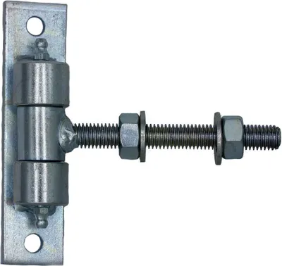 Produktbild von UHRIG Torband Einstellbar lang M12 mit Schmiernippel, Tür Torscharnier, Angel kmpl. verzinkt für Gartentür & Hoftor usw.