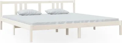 Produktbild von vidaXL Massivholzbett Weiß 200x200 cm