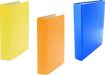 Produktbild von 3x Ringbuch / DIN A5 / 2-Ring Ordner / Farbe: je 1x hellblau, gelb und orange