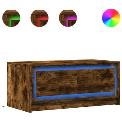 Immagine prodotto di vidaXL Tavolino LED in legno di quercia fumé