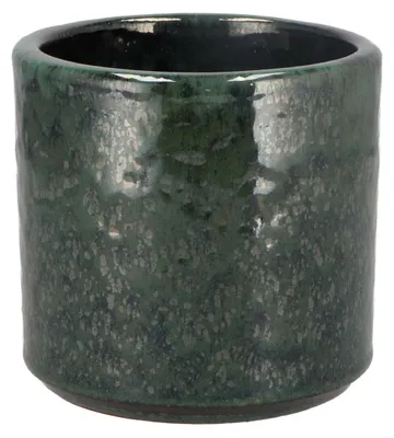 Produktbild von DK Design Blumentopf Green Glaze - rund - grun - D12xH13 cm - glanzend