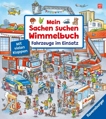 Produktbild von Mein Sachen suchen Wimmelbuch: Fahrzeuge im Einsatz