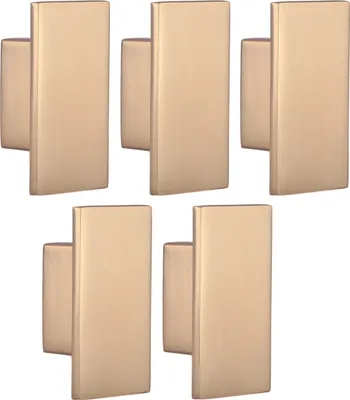 Immagine prodotto di Natural Goods Berlin Maniglie per mobili RETTANGOLARI, interasse fori 16 mm, pomelli per armadi adatti a spessori di ante di 15-22 mm, maniglie per armadi da cucina, cassettiere, credenze, ecc