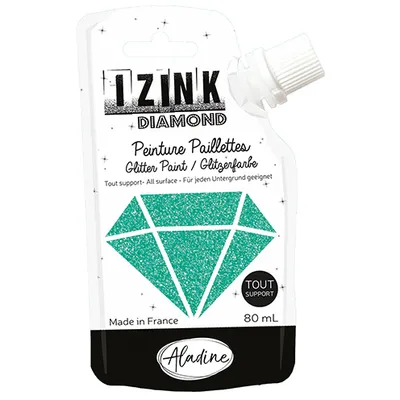 Obrázek produktu pro Diamantová barva IZINK Diamond - tyrkysová, 80 ml
