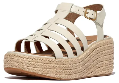 Productafbeelding van FITFLOP FitFlop Platfforms Espadr. Leather Fisherman Wedge Sandals BEIGE 39