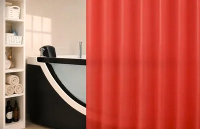 Produktbild von Spirella Duschvorhang Rot 120x200 cm PEVA PVC-frei Matt Wasserabweisend