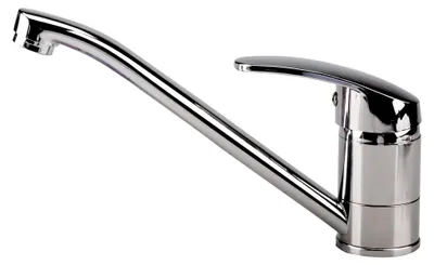 Produktbild von Küchenarmatur mit 360° Schwenkfunktion und Keramikkartusche, Einhebelmischer mit 60 cm Kalt- und Warmwasserschläuchen, Chrom