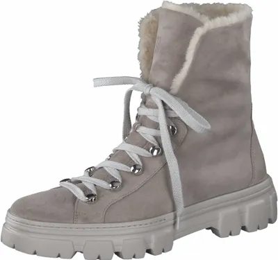 Produktbild von Paul Green 9992 00 Damen Winter-Schnürbootie mit Lammfell Grau Stone, Grau, Gr. 51/2