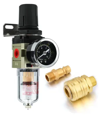 Druckluftregler Wasserabscheider 1/4 Zoll Filter mit Kupplung