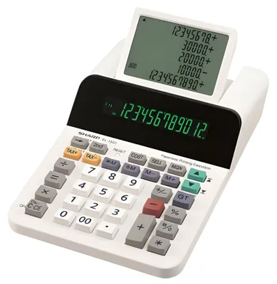 Image de SHARP EL-1501 Calculatrice de bureau blanche
