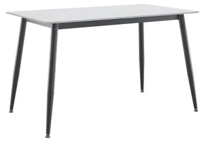 Obrázek produktu pro Kondela Jídelní stůl Florenc Typ 1 121x71 cm - bílý mramor / černá