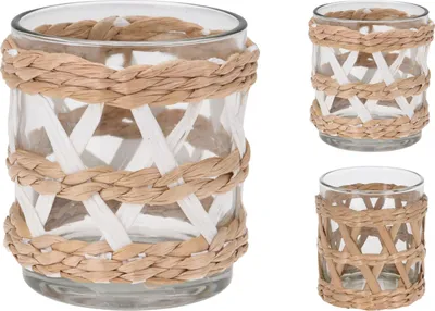 Produktbild von Teelichthalter Glas mit Weide I Nampook