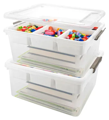 Aufbewahrungsboxen-Set 2er-Pack 40,5x29,5x18,5 cm stapelbar