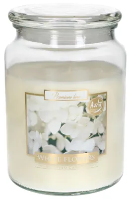 Produktbild von KOTARBAU® Duftkerze Duft Groß im Glas mit Deckel White Flowers Geschenkidee Aromatherapie Dekorations-Kerzen Brenndauer bis zu 100 Stunden
