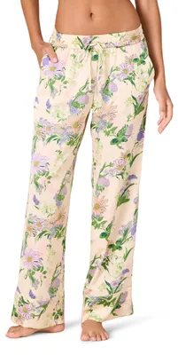 Immagine prodotto di Pantaloni da pigiama da donna Essentials in raso, vestibilità normale, lunghezza intera