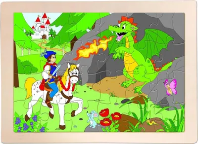 Produktbild von MÄRCHEN HOLZPUZZLE KLEINKINDER Holzspielzeug Holzsteckpuzzle Kinder Puzzle
