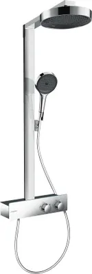 Immagine prodotto di Sistema di rubinetteria per doccia ad alta efficienza energetica con termostato e soffione a pioggia (Ø 250 mm) - Doccetta e rubinetto doccia inclusi