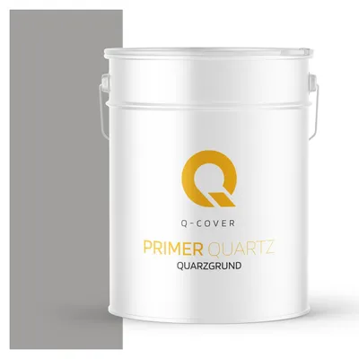 Produktbild von Quarzgrund für Silikonharz-Putz Platingrau F264 15 kg – Haftgrund für innen & außen, quarzhaltige Grundierung Q-COVER