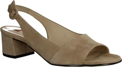 Produktbild von Högl 0-182112 elegante Damensandale mit Absatz, Leder, Taupe (Beige), - Damenschuhe Top Trends, Beige, leder (samtkid), absatzh&oumlhe: 40 mm