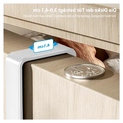 Produktbild von Türgarderobe mit 4 x 5 Haken aus Edelstahl (Weiß)