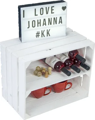 Produktbild von Obstkistenregal  Johanna neu - weiß - längs