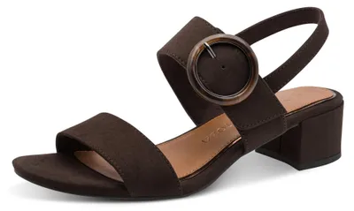 Produktbild von MARCO TOZZI Damen Sandale Knöchelriemen Karree Blockabsatz 2-28202-44, Größe:39 EU, Farbe:Schwarz